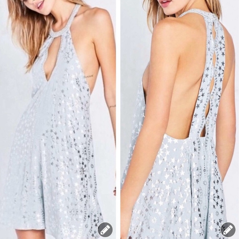 UO Kimchi Blue Cornelia Beaded Neck
Mini Dress Party Dress New Years Size S NWT
